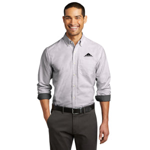 MTE: Port Authority SuperPro Oxford Stripe Shirt.